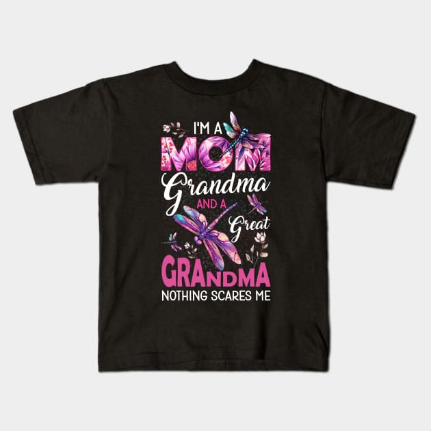 Dragonfly I'm a Mom Grandma and a Great Grandma Kids T-Shirt by Che Tam CHIPS